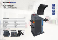 VORFÜHRGERÄT PKW Radwuchtmaschine Weber Klassik Serie "ECO"