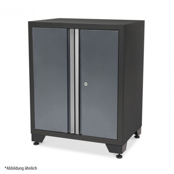 B-WARE Professioneller Werkzeugschrank Serie 610 mit 2 Türen grau