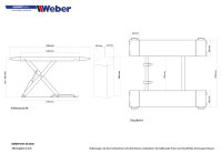 AUSSTELLUNGSSTÜCK Mobile Kurzhub Scherenhebebühne Weber Expert Serie SH-3500 blau