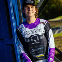 Weber #Werkeholics Impact Jersey schwarz/pink/lila Kids 158/164