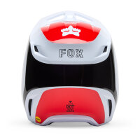 FOX V1 FLOW Helm weiß/rot M
