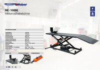 Motorradhebebühne Weber Expert Serie MC-1000E