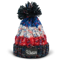 Weber #Werkeholics Bommelmütze blau/rot