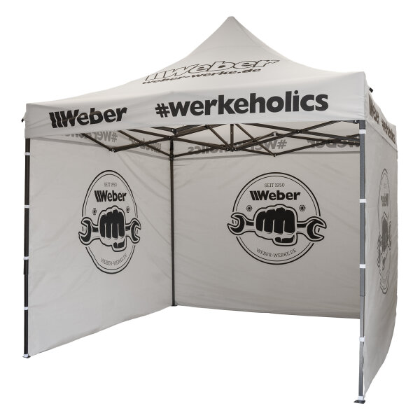 Weber #Werkeholics Easy-Up Zelt 3 x 3 m 75 Jahre Limited Edition grau