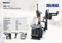 PKW Reifenmontiermaschine Weber STM-75 und Radwuchtmaschine STW-75 inkl. Hilfsmontagearm rechts