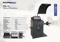 PKW Reifenmontiermaschine Weber STM-75 und Radwuchtmaschine STW-75 inkl. Hilfsmontagearm rechts