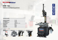 PKW Reifenmontiermaschine STM-122 und Radwuchtmaschine Präzision-3D-Monitor inkl. Hilfsmontagearm rechts