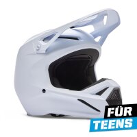 FOX V1 Matte Helm Teens weiß