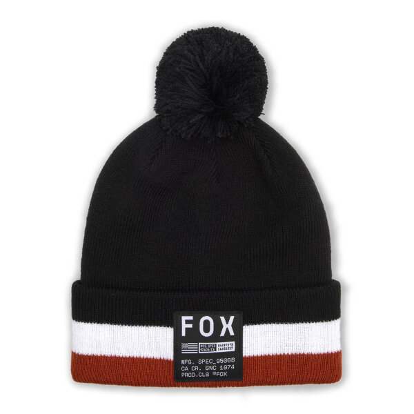 FOX Fracture Bommel Mütze schwarz