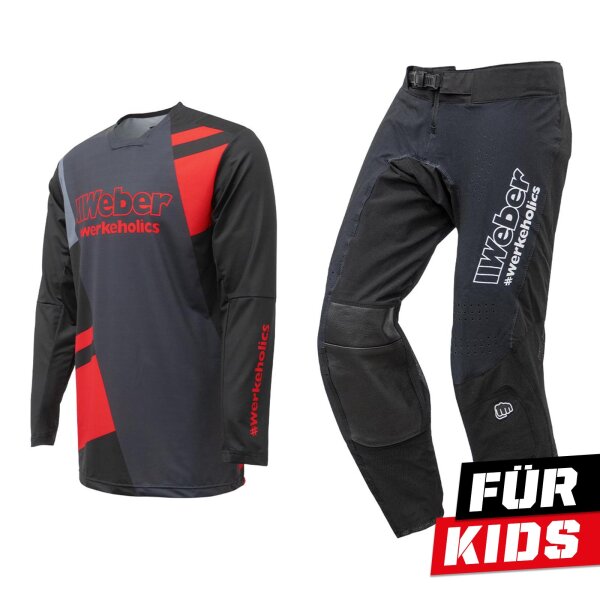 Weber #Werkeholics Performance Combo schwarz/rot Kids