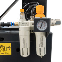 75 Jahre Aktion PKW Reifenmontiermaschine 1021 und Radwuchtmaschine "ECO" inkl. Werkstattkompressor 230 V / 10 bar / 50 l Tank