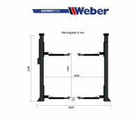 2 Säulen "Spindel" Hebebühne Weber Expert Serie C-5S-XL