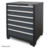 B-WARE Professioneller Werkzeugschrank Serie 610 mit 6 Schubladen grau