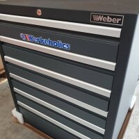 B-WARE Professioneller Werkzeugschrank Serie 610 mit 6 Schubladen grau