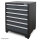 B-WARE Professioneller Werkzeugschrank Serie 610 mit 6 Schubladen grau
