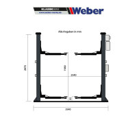 2 Säulen Hebebühne Weber Klassik Serie QSD-4000A