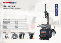 PKW Reifenmontiermaschine STM-122 230 V und Radwuchtmaschine STW-202 inkl. Hilfsmontagearm rechts