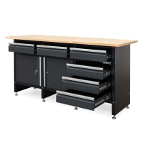 Werkbank mit 6 Schubladen, 2 Schließfächern...