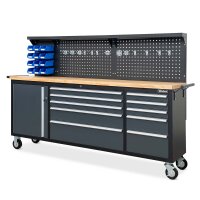 Mobiler Werkstattwagen mit Rückwand und...