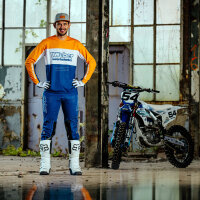 Weber #Werkeholics Industry Jersey blau/weiß/orange Kids 122/128