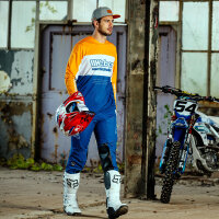 Weber #Werkeholics Industry Jersey blau/weiß/orange Kids 122/128