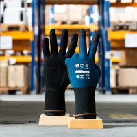 Nitril Sandy Feinstrickhandschuhe schwarz/blau 10