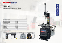 PKW Reifenmontiermaschine STM-102 und Radwuchtmaschine STW-202 inkl. Hilfsmontagearm rechts und Werkstattkompressor 50 l GRATIS
