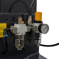 PKW Reifenmontiermaschine STM-102 und Radwuchtmaschine STW-202 inkl. Hilfsmontagearm rechts und Werkstattkompressor 50 l GRATIS