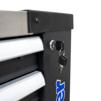 PKW Reifenmontiermaschine STM-122 und Radwuchtmaschine Präzision-XL 3D inkl. Hilfsmontagearm rechts und Werkstattwagen 230-teilig GRATIS