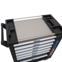 PKW Reifenmontiermaschine STM-122 und Radwuchtmaschine Präzision-XL 3D inkl. Hilfsmontagearm rechts und Werkstattwagen 230-teilig GRATIS