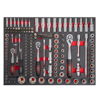 PKW Reifenmontiermaschine STM-122 und Radwuchtmaschine Präzision-XL 3D inkl. Hilfsmontagearm rechts und Werkstattwagen 230-teilig GRATIS
