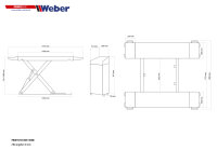 Mobile Kurzhub Scherenhebebühne Weber Profi Serie KHB-1000E inkl. Werkstattwagen 154-teilig