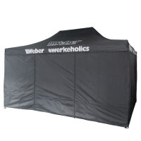Weber #Werkeholics Easy-Up Zelt 3 x 4,5 m inkl. 4 Seitenwände Aluminium